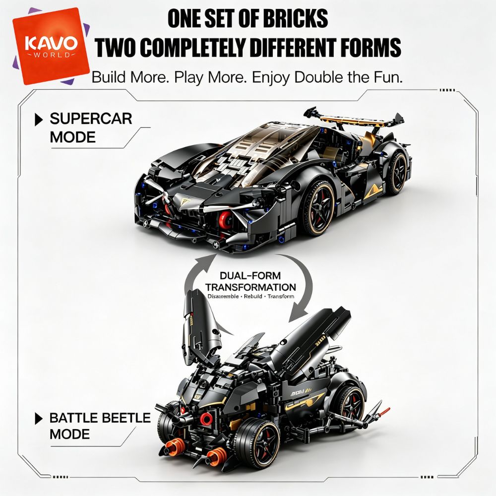 KAVOWORLD 1248pcs MOC Black Ra - огляд і ціна Stem Robotics Kit