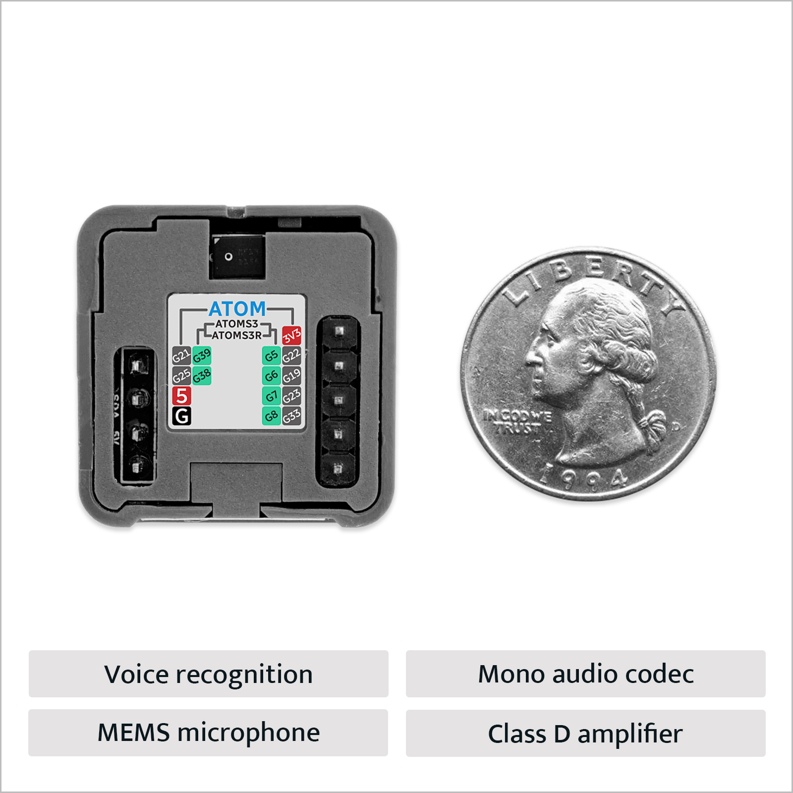 M5Stack Official Atomic Voice  - огляд і ціна Electronics Project Kit