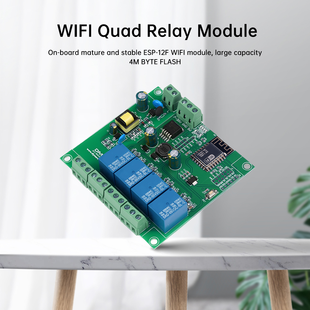 Relay Module WiFi 4‑Channel ES - огляд і ціна Esp8266 Relay Module