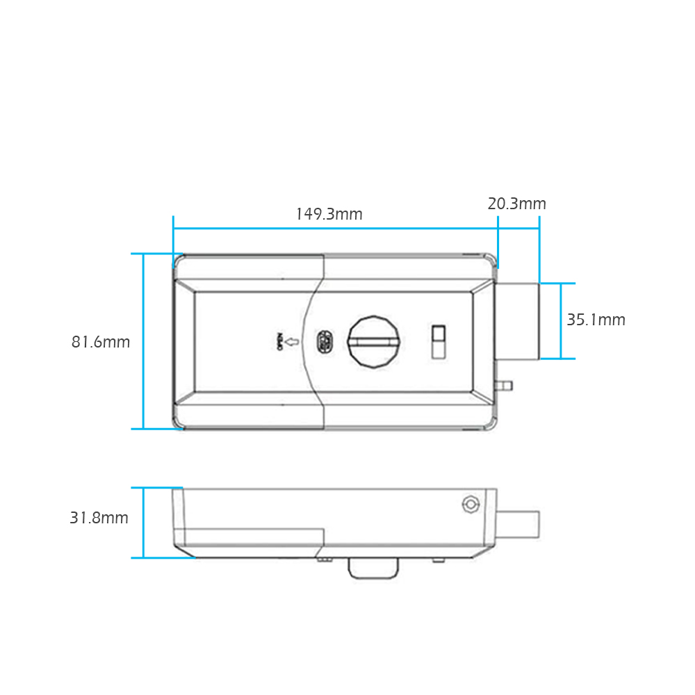 Waterproof Smart door rim lock - огляд і ціна Smart Door Lock Wifi