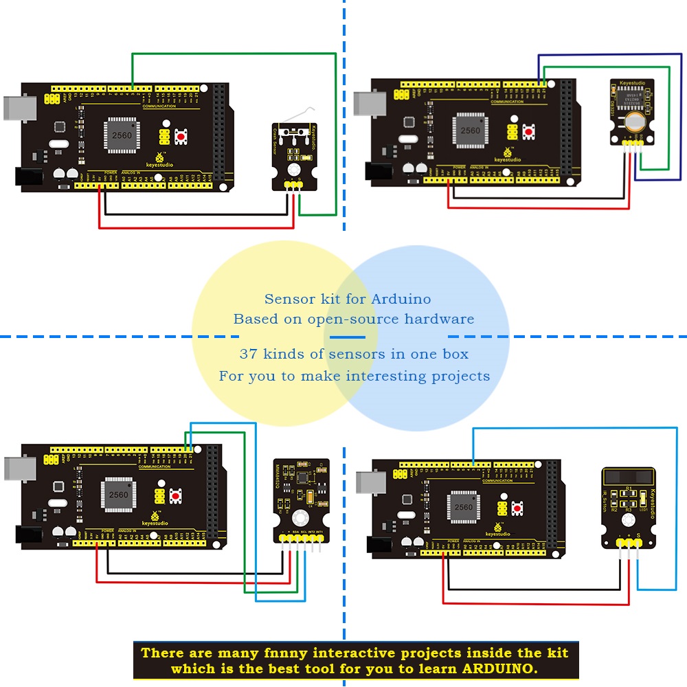Keyestudio New Sensor Starter  - огляд і ціна Sensor Kit Arduino