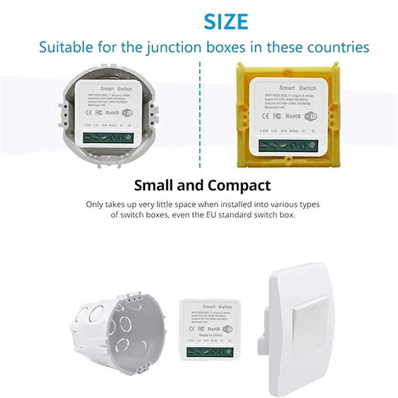 10X Mini Smart Wifi Relay Swit - огляд і ціна Smart Light Switch Wifi